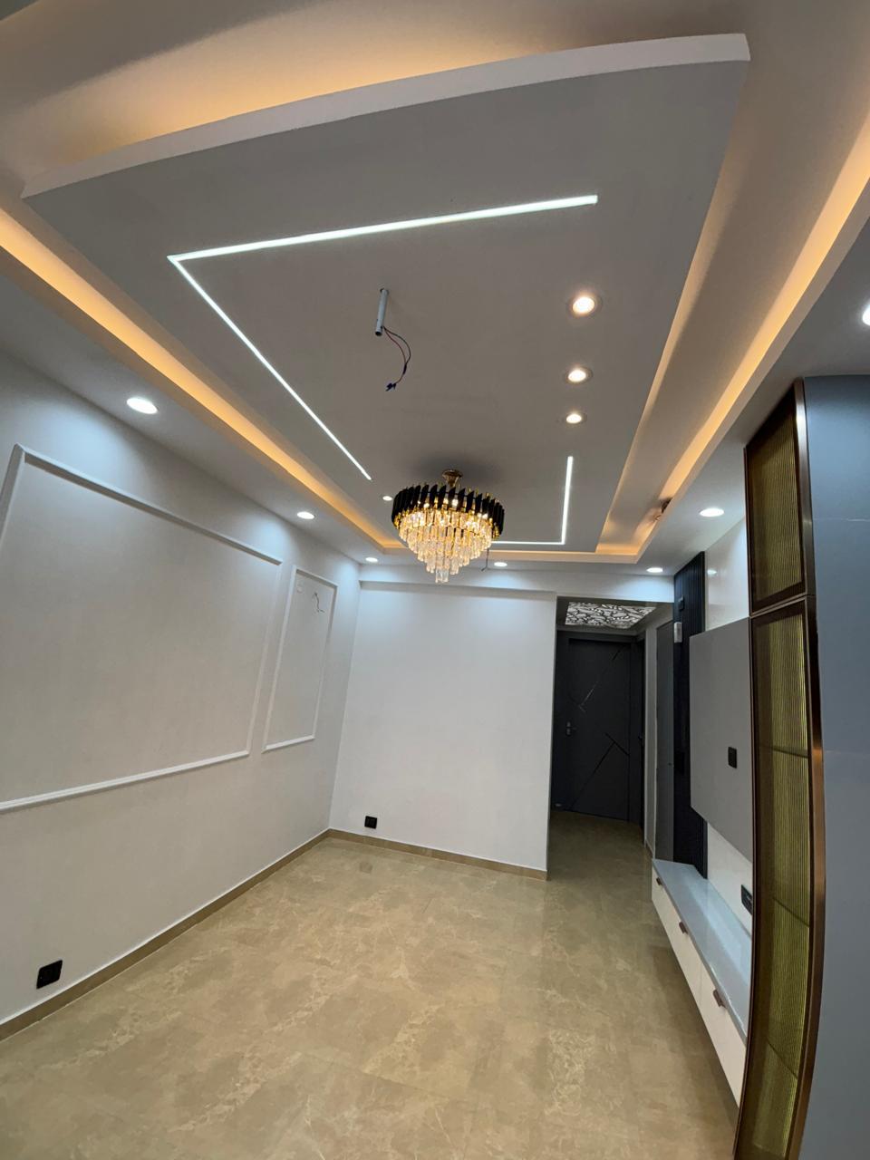 Fall ceiling with ambient lighting, real project