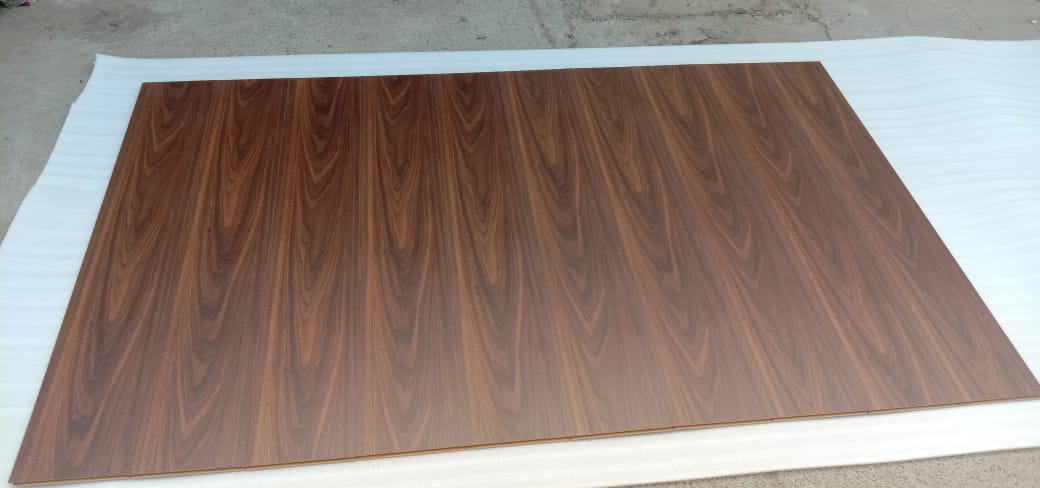 Dark walnut wood flooring, real project