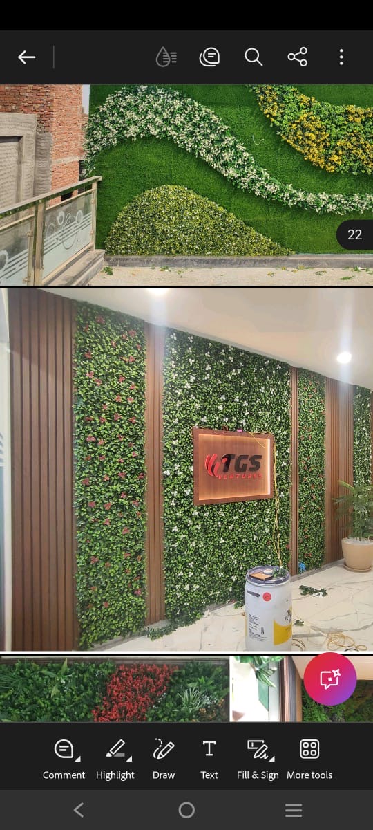 Vertical garden wall, real project